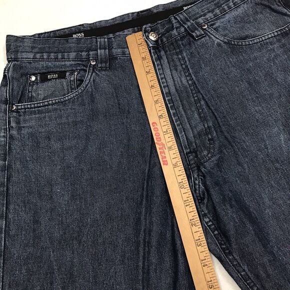 HUGO BOSS Select Alabama Jean Men 36x32 Relaxed Straight Dark Wash Italy - Picture 10 of 14